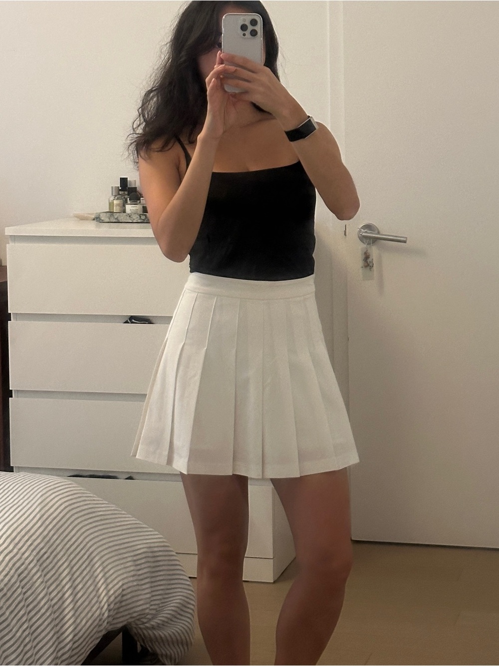 Aritzia Sunday Best White Mini Tennis Skirt